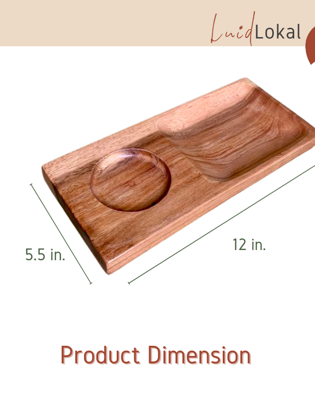 Luid Lokal All Purpose Snack Tray Acacia Wood