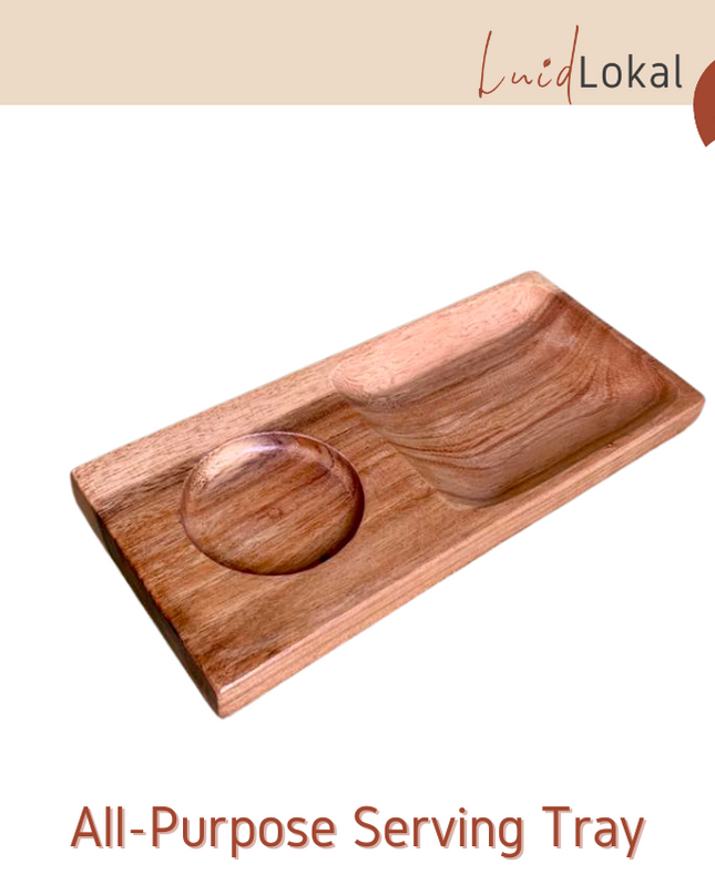 Luid Lokal All Purpose Snack Tray Acacia Wood