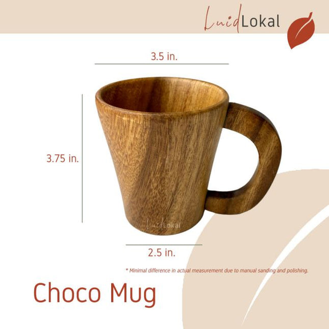 Luid Lokal  Mugs Beer Tankard Straight Coffee Choco Latte Acacia Wood