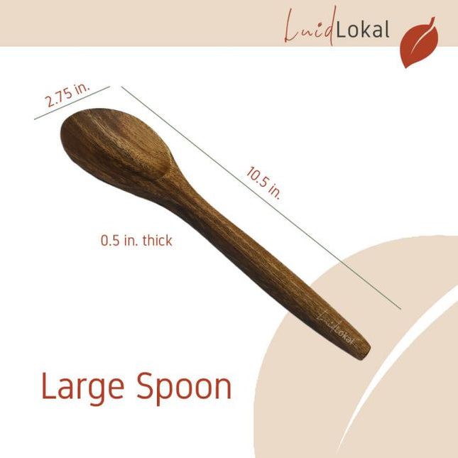 Luid Lokal  Large Serving Spoon Scooper Acacia Wood