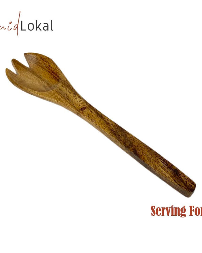 Luid Lokal Serving Fork Cooking Tossing Acacia Wood