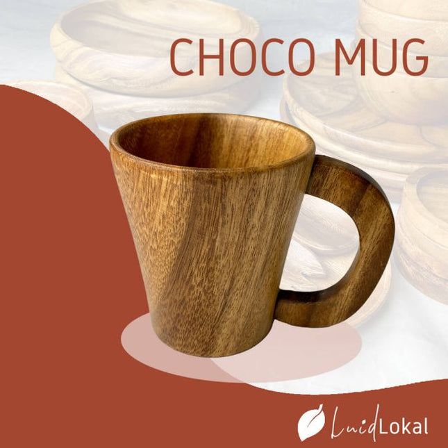 Luid Lokal  Mugs Beer Tankard Straight Coffee Choco Latte Acacia Wood