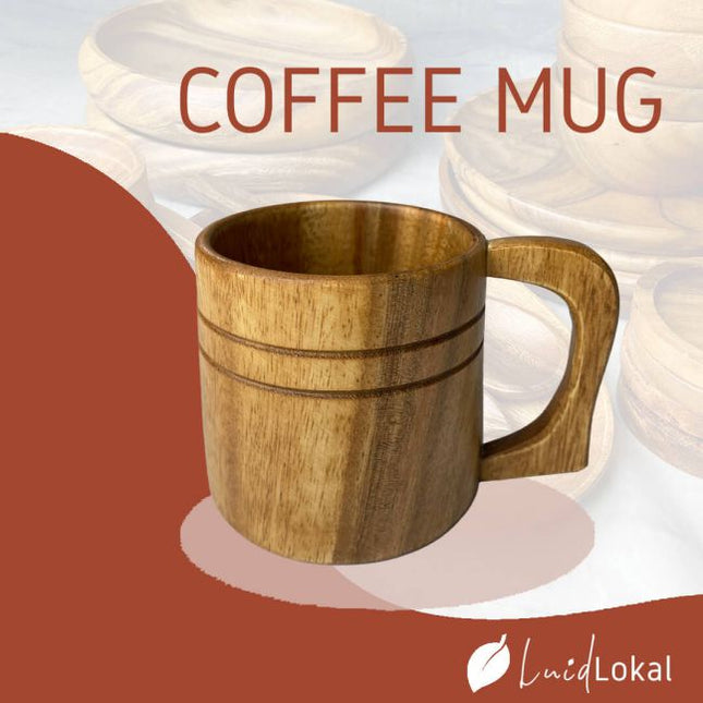 Luid Lokal  Mugs Beer Tankard Straight Coffee Choco Latte Acacia Wood