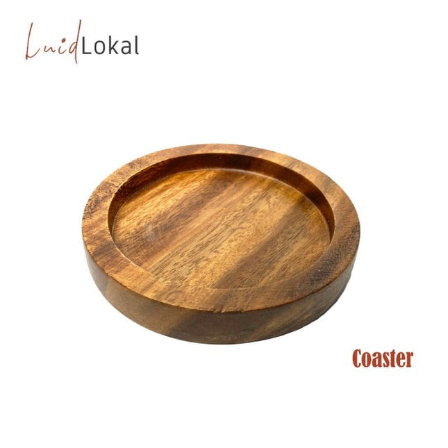 Luid Lokal Coaster Drinking Glass Acacia Wood