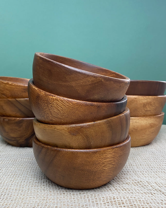 Luid Lokal Soup Smoothie Salad and Snack Serving Bowl Acacia Wood