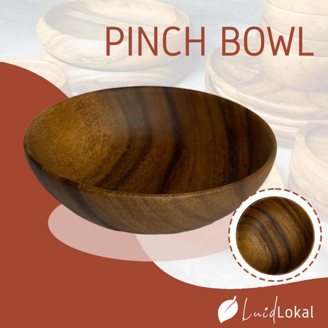 Luid Lokal Pinch Bowl Dip Sauce Salsa Ketchup Acacia Wood