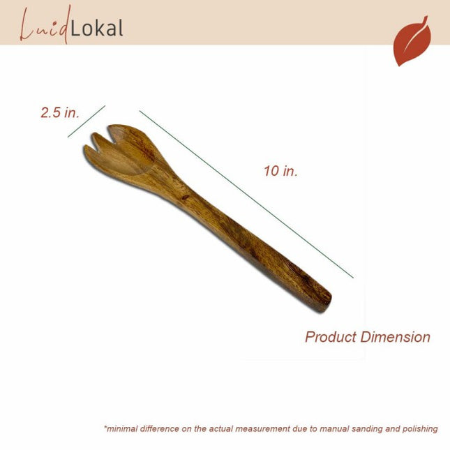 Luid Lokal Salad Server Spoon and Fork Acacia Wood