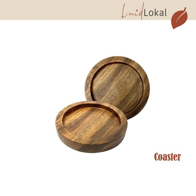 Luid Lokal Coaster Drinking Glass Acacia Wood