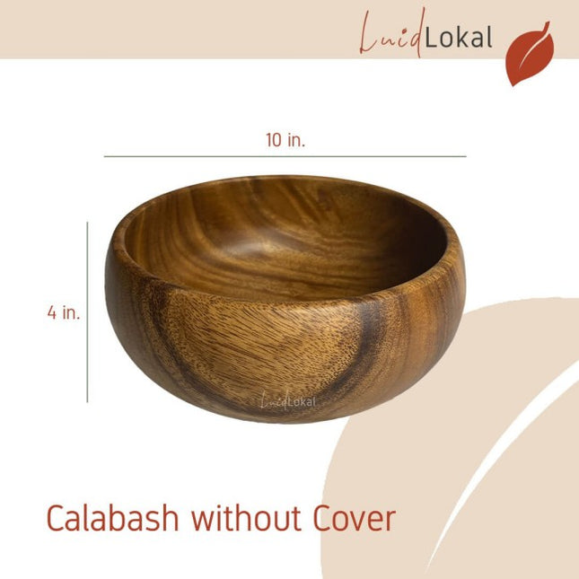 Luid Lokal Rice Salad Calabash Bowl Salad Soup Server Acacia Wood