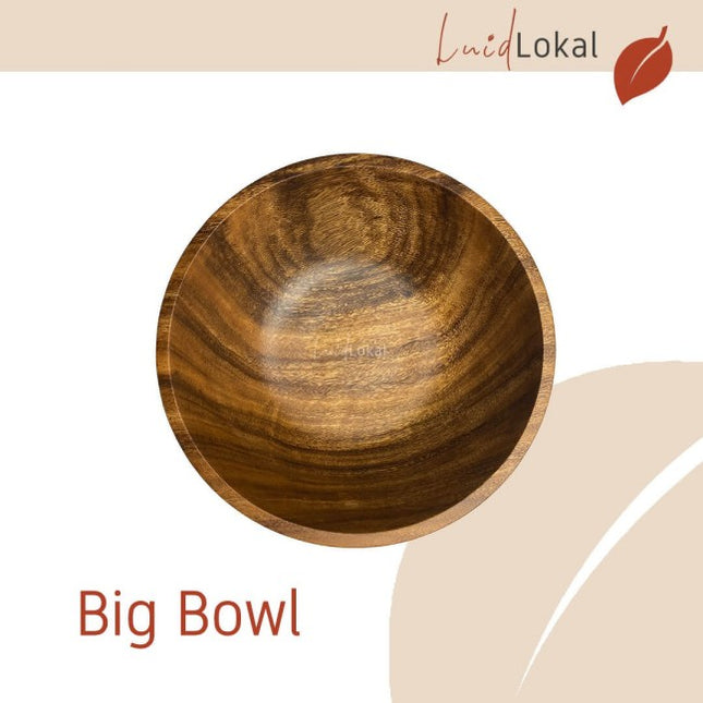 Luid Lokal  Big Serving Bowl Salad Fruits Acacia Wood