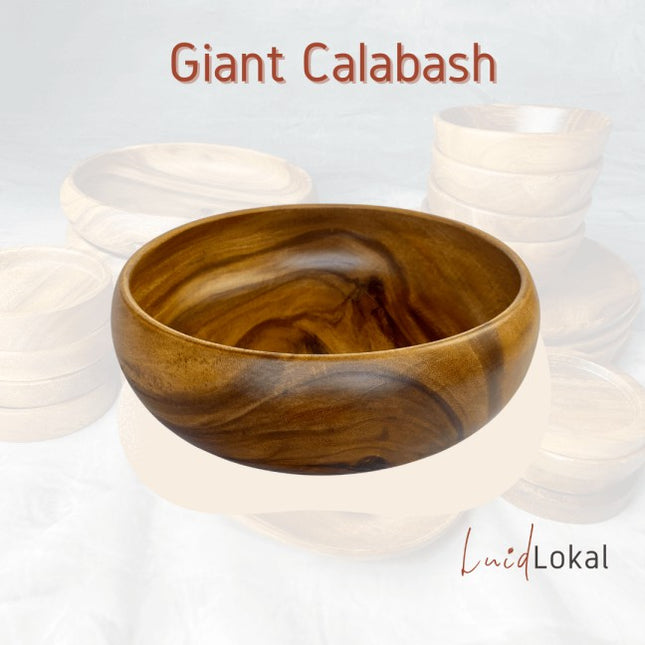 Luid Lokal Giant Calabash Bowl Acacia Wood