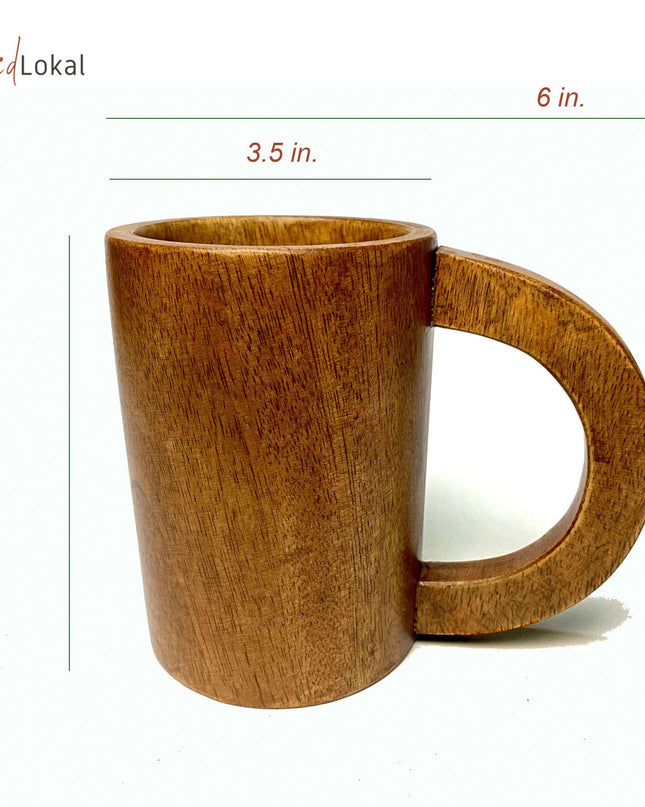 Luid Lokal  Mugs Beer Tankard Straight Coffee Choco Latte Acacia Wood