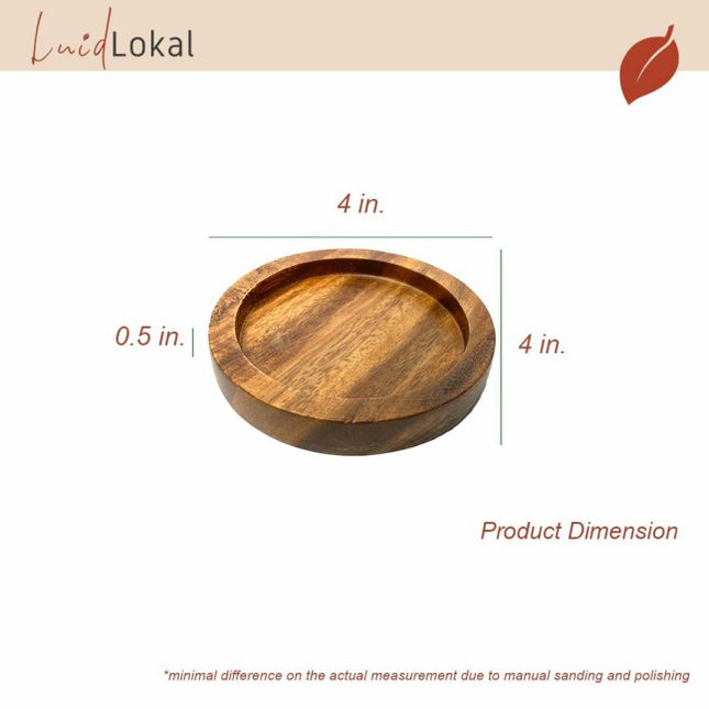 Luid Lokal Coaster Drinking Glass Acacia Wood