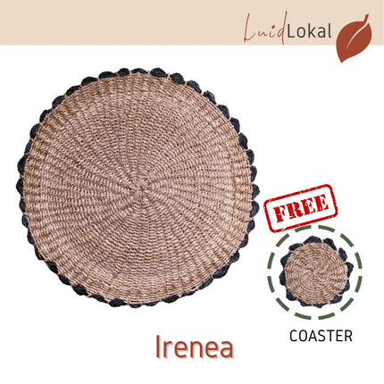 LUID LOKAL PLACEMAT CHARGER BRAIDED WOVEN ROPE NATURAL ABACA