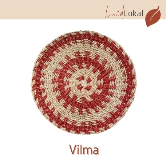 LUID LOKAL CHRISTMAS NEW YEAR PLACEMAT CHARGER BRAIDED WOVEN ROPE NATURAL ABACA