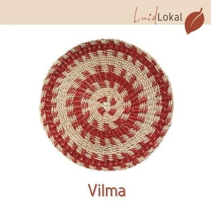LUID LOKAL CHRISTMAS NEW YEAR PLACEMAT CHARGER BRAIDED WOVEN ROPE NATURAL ABACA