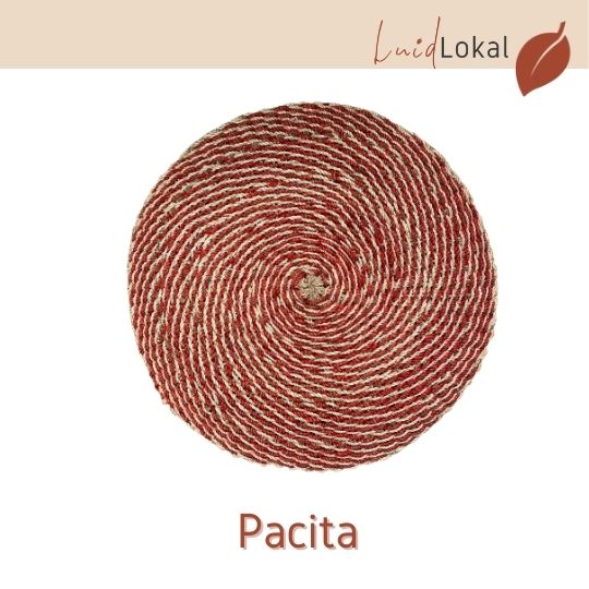 LUID LOKAL CHRISTMAS NEW YEAR PLACEMAT CHARGER BRAIDED WOVEN ROPE NATURAL ABACA