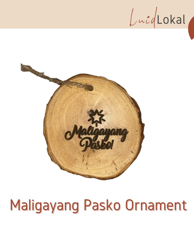 LUID LOKAL CHRISTMAS TREE HANGING ORNAMENTS DECORATION PASKO LANTERN PAROL LOCAL ITEMS ABACA ACACIA WOOD