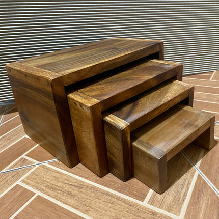 Luid Lokal Risers Nesting Style DIsplay Stand Cupcakes Display Catering Acacia Wood