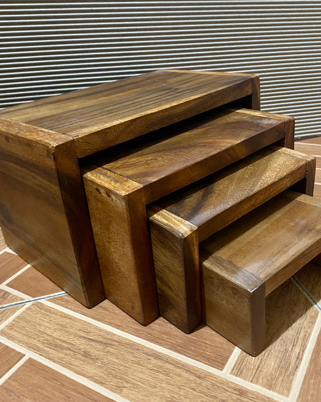 Luid Lokal Risers Nesting Style DIsplay Stand Cupcakes Display Catering Acacia Wood