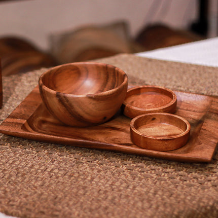 Luid Lokal Cozy Set Bundle Rectangle Tray Salad Bowl Condiment Dish