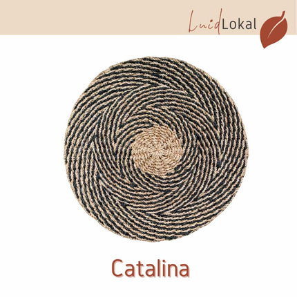 LUID LOKAL PLACEMAT CHARGER BRAIDED WOVEN ROPE NATURAL ABACA