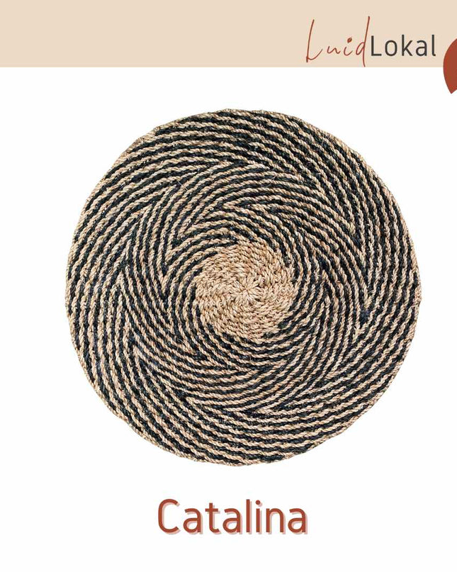 LUID LOKAL PLACEMAT CHARGER BRAIDED WOVEN ROPE NATURAL ABACA