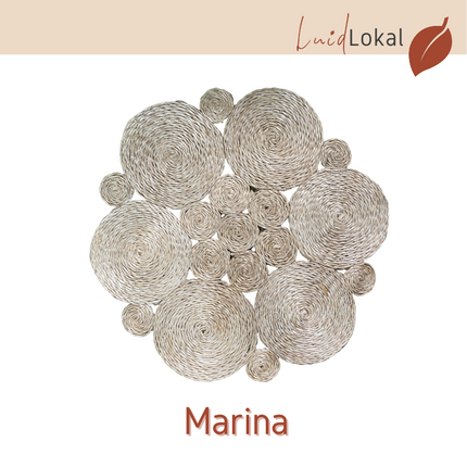 LUID LOKAL PLACEMAT CHARGER BRAIDED WOVEN ROPE NATURAL ABACA