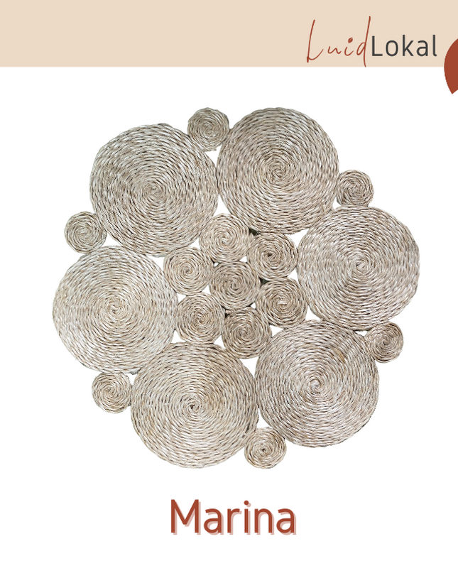 LUID LOKAL PLACEMAT CHARGER BRAIDED WOVEN ROPE NATURAL ABACA