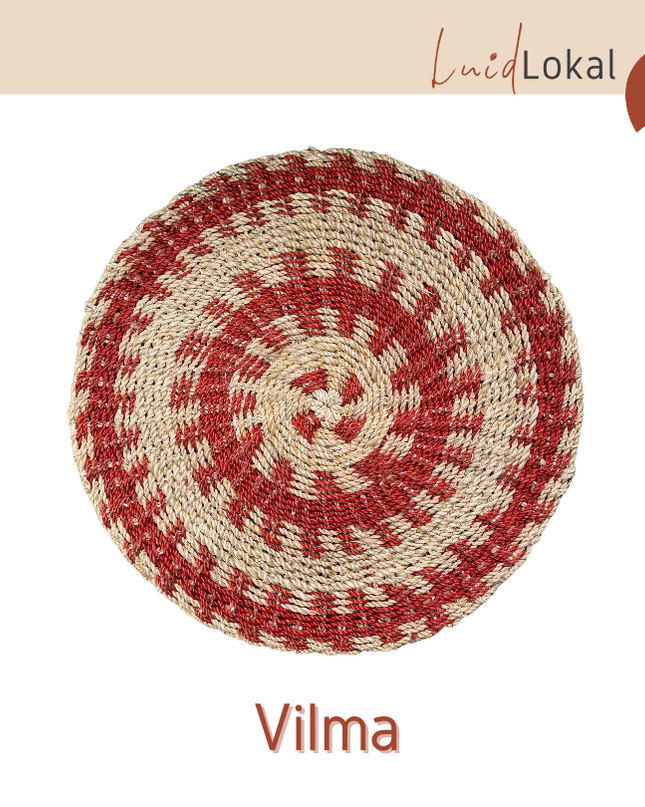 LUID LOKAL PLACEMAT CHARGER BRAIDED WOVEN ROPE NATURAL ABACA