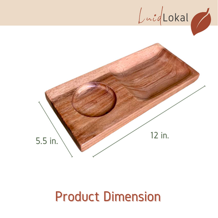 Luid Lokal All Purpose Snack Tray Acacia Wood