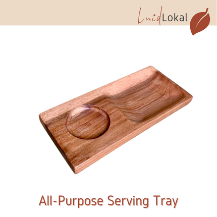 Luid Lokal All Purpose Snack Tray Acacia Wood