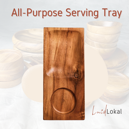 Luid Lokal All Purpose Snack Tray Acacia Wood