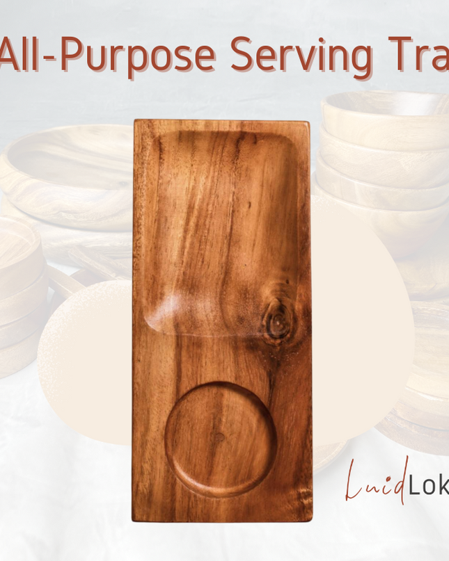 Luid Lokal All Purpose Snack Tray Acacia Wood