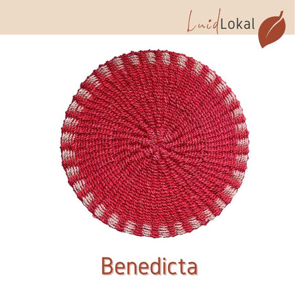 LUID LOKAL PLACEMAT RAINBOW PRIDE COLLECTION CHARGER  BRAIDED WOVEN ROPE NATURAL ABACA
