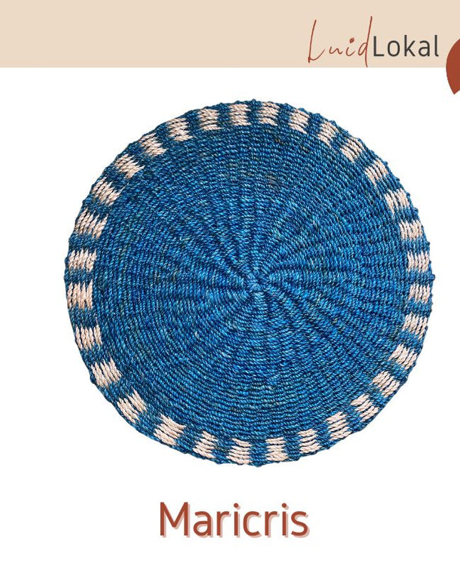 LUID LOKAL PLACEMAT RAINBOW PRIDE COLLECTION CHARGER  BRAIDED WOVEN ROPE NATURAL ABACA