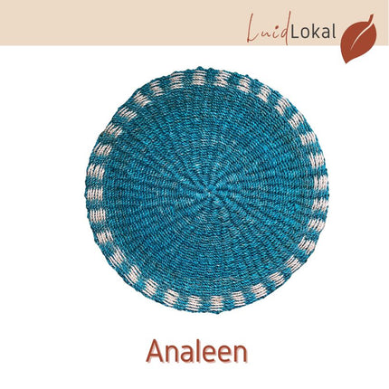 LUID LOKAL PLACEMAT RAINBOW PRIDE COLLECTION CHARGER  BRAIDED WOVEN ROPE NATURAL ABACA