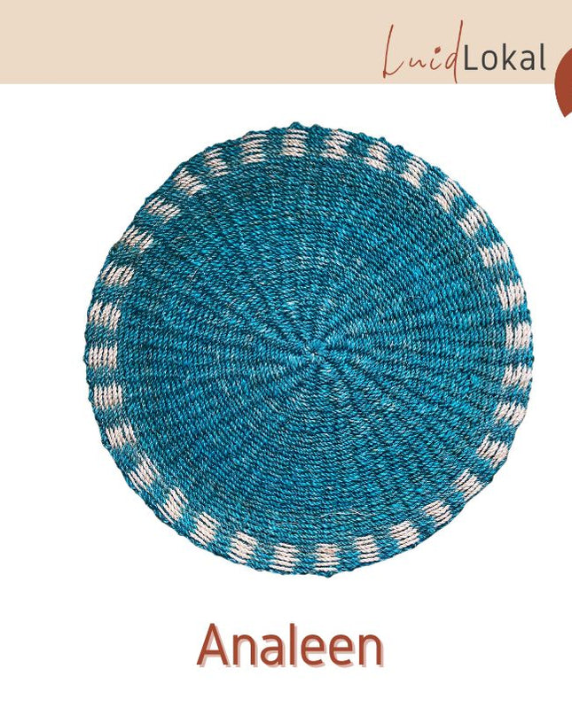 LUID LOKAL PLACEMAT RAINBOW PRIDE COLLECTION CHARGER  BRAIDED WOVEN ROPE NATURAL ABACA