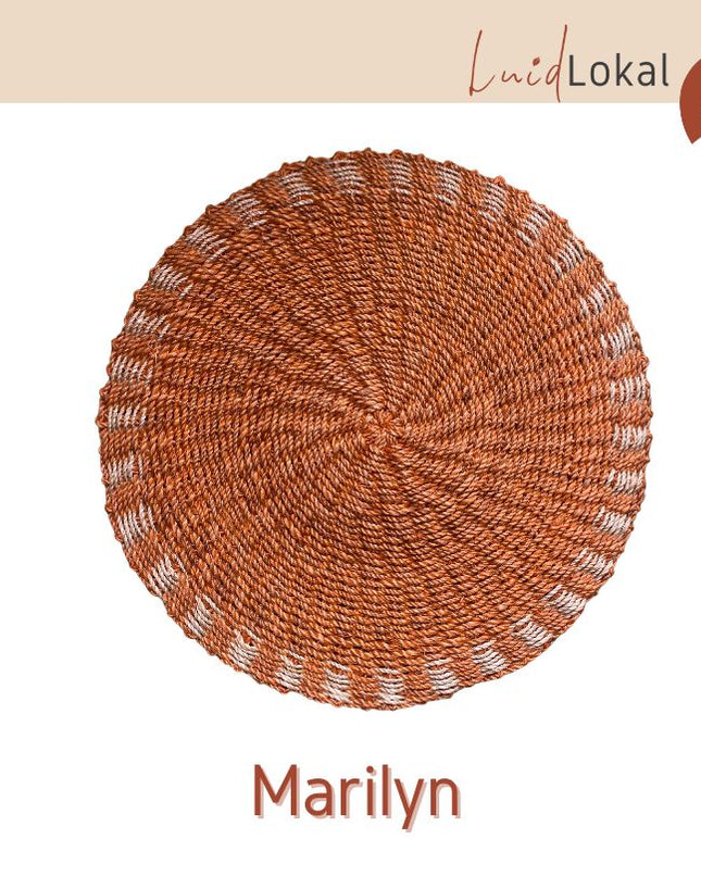 LUID LOKAL PLACEMAT RAINBOW PRIDE COLLECTION CHARGER  BRAIDED WOVEN ROPE NATURAL ABACA