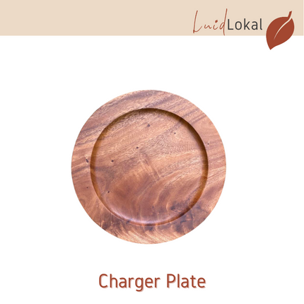 LUID LOKAL CHARGER PLATE PARTY DINING DECOR ELEGANT RUSTIC TABLESCAPE ACACIA WOOD