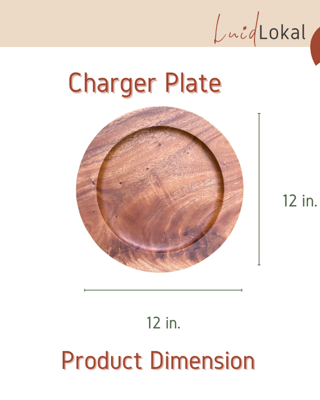 LUID LOKAL CHARGER PLATE PARTY DINING DECOR ELEGANT RUSTIC TABLESCAPE ACACIA WOOD