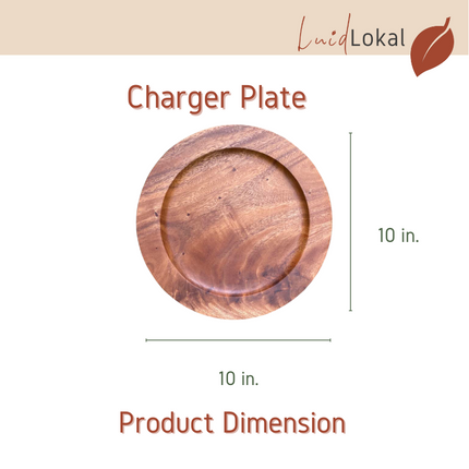 LUID LOKAL CHARGER PLATE PARTY DINING DECOR ELEGANT RUSTIC TABLESCAPE ACACIA WOOD