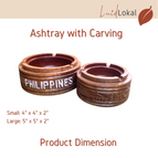 Ashtray with Carving Small