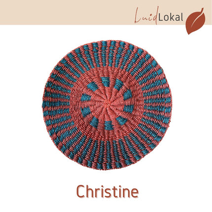 LUID LOKAL CHRISTMAS NEW YEAR PLACEMAT CHARGER BRAIDED WOVEN ROPE NATURAL ABACA