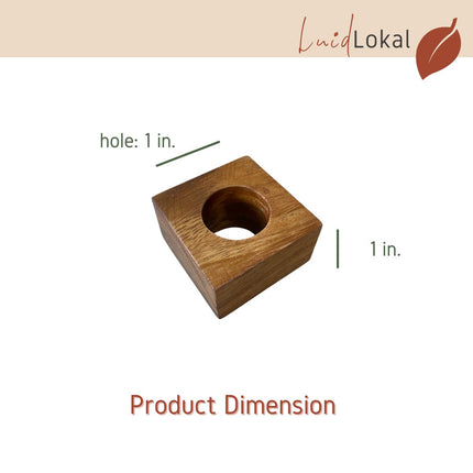 LUID LOKAL NAPKIN RINGS BUCKLE TABLE SETTING HOLIDAYS TABLESCAPE DECORATION ACACIA WOOD RAFFIA