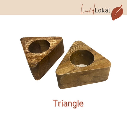 LUID LOKAL NAPKIN RINGS BUCKLE TABLE SETTING HOLIDAYS TABLESCAPE DECORATION ACACIA WOOD RAFFIA