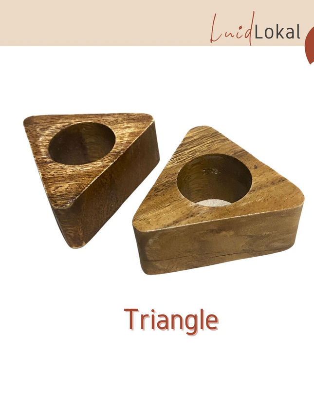 LUID LOKAL NAPKIN RINGS BUCKLE TABLE SETTING HOLIDAYS TABLESCAPE DECORATION ACACIA WOOD RAFFIA