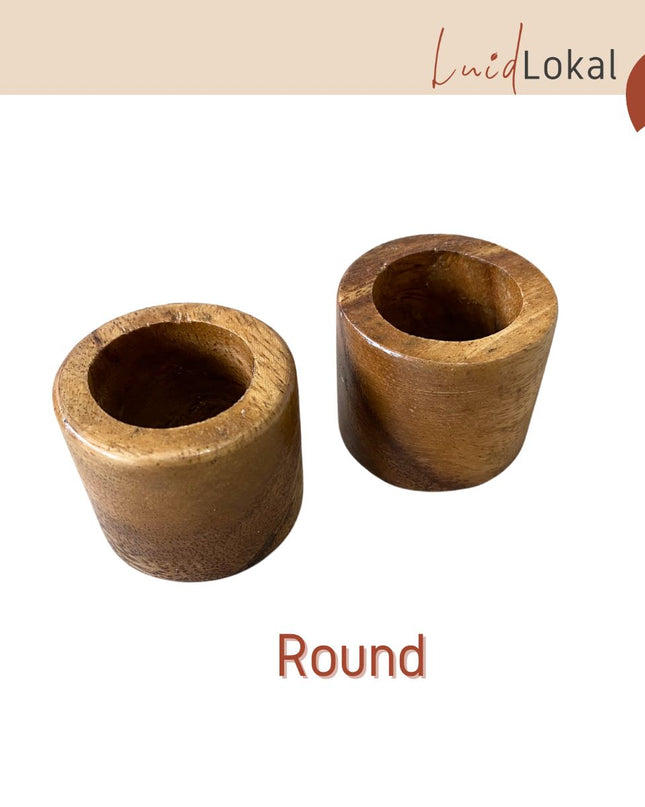LUID LOKAL NAPKIN RINGS BUCKLE TABLE SETTING HOLIDAYS TABLESCAPE DECORATION ACACIA WOOD RAFFIA