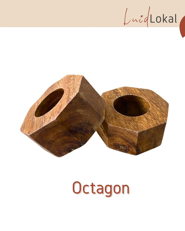LUID LOKAL NAPKIN RINGS BUCKLE TABLE SETTING HOLIDAYS TABLESCAPE DECORATION ACACIA WOOD RAFFIA