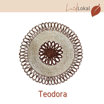 LUID LOKAL PLACEMAT CHARGER BRAIDED WOVEN ROPE NATURAL ABACA